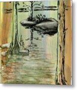 Boundary Waters Island Campsite Metal Print