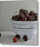 Bowl Of Cherries Metal Print