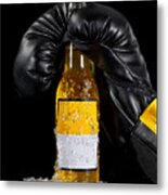 Boxing Glove And Beer Metal Print