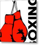 Boxing Gloves Tshirts Boxing Fan Shirts Boxing Coach Tee Boxer Shirt Boxer Gifts Boxing Lover Tshirt Metal Print