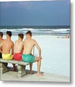 Boys At A Florida Beach Metal Print