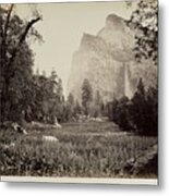 Bridal Veil, Yosemite 1865 Metal Print