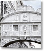 Bridge Of Sighs In Venice. Metal Print