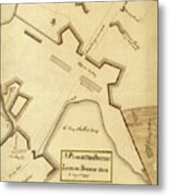 British Lines On Boston Neck Bunker Hill 1775 Metal Print