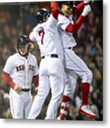 Brock Holt And Mookie Betts Metal Print