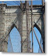 Brooklyn Bridge Close Up Metal Print