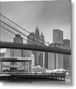Brooklyn Bridge From Dumbo Metal Print