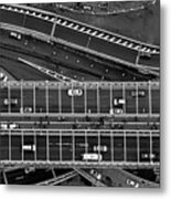 Brooklyn Bridge Vertical Aerial View Metal Print