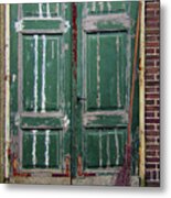 Broom Door Metal Print