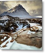 Buachaille Etive Mor Storm, Scottish Highlands Metal Print