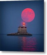 Buck Full Moon Ct Metal Print