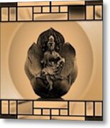 Buddha In  Stained Glass Metal Print