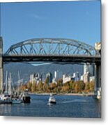 Burrard Street Bridge Over Vancouver's False Creek Metal Print