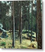 Bushcraft Wilderness Painting N68 Metal Print