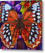 Butterfly And Grapevine Metal Print