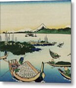 Buyo Tsukudajima - Thirty Six Views Of Mount Fuji - Hokusai Metal Print