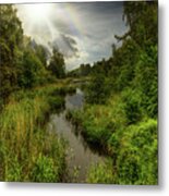 Nice Day In The Latvian Countryside Metal Print