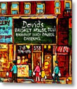 C Spandau Fine Artist Paints Best New York City Restaurants David's Brisket House Deli Crown Heights Metal Print