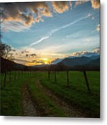 Cades Cove Sunrise Metal Print