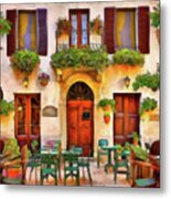 Cafe Bistro French Metal Print