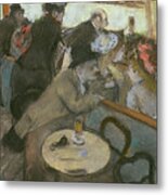 Cafe-concert -the Spectators-. Edgar Degas, French, 1834-1917. Metal Print
