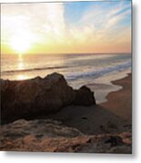 California Beach Sunset Metal Print