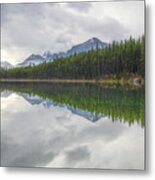 Canadian Rockies Reflection Lake Metal Print