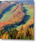 Cannon Mountain Autumn Mindscape Metal Print