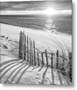 Cape Cod Beach Fence Metal Print
