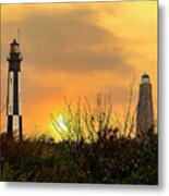 Cape Henry Lighthouses Metal Print