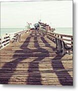 Capitola Wharf Pier Retro Panorama Photo Metal Print