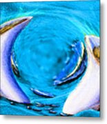 Cappuccino Tango - Blue Metal Print