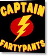 Captain Fartypants Funny Fart Metal Print