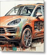 Car 2077 Porsche Macan Turbo Metal Print