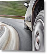 Car Driving Fast Metal Print