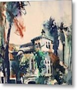 Carlsbad Palm Trees Metal Print