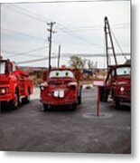 Cars On Route 66 In Galena Kansas Metal Print