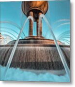 Cary Water Fountain Metal Print