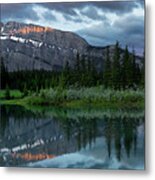Cascade Montain And Ponds Banff National Park Rockies Metal Print