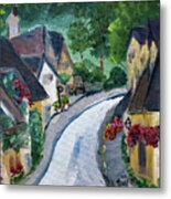 Castle Combe View From Town Square Metal Print