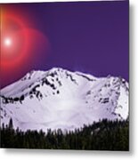 Celestial Landing Mount Shasta Metal Print