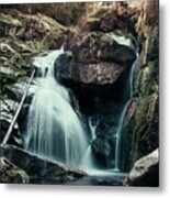 Cerny Potok Waterfall In Jizera Mountains At Sunset Metal Print