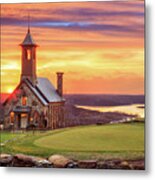 Chapel Of The Ozarks Top Of The Rock Sunset Metal Print