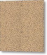 Cheetah Pattern On Mocha Metal Print