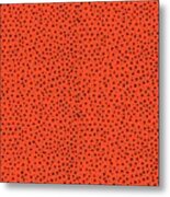 Cheetah Pattern On Papaya Metal Print