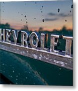 Chevy Sunset Reflection Metal Print