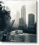 Chicago In The Fog Metal Print