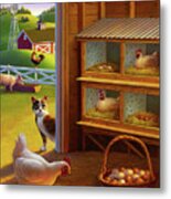 Chicken And The Egg Metal Print
