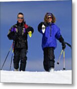 Children Skiing Metal Print