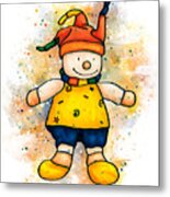 Children's Toy Painting, Clown Toy Metal Print